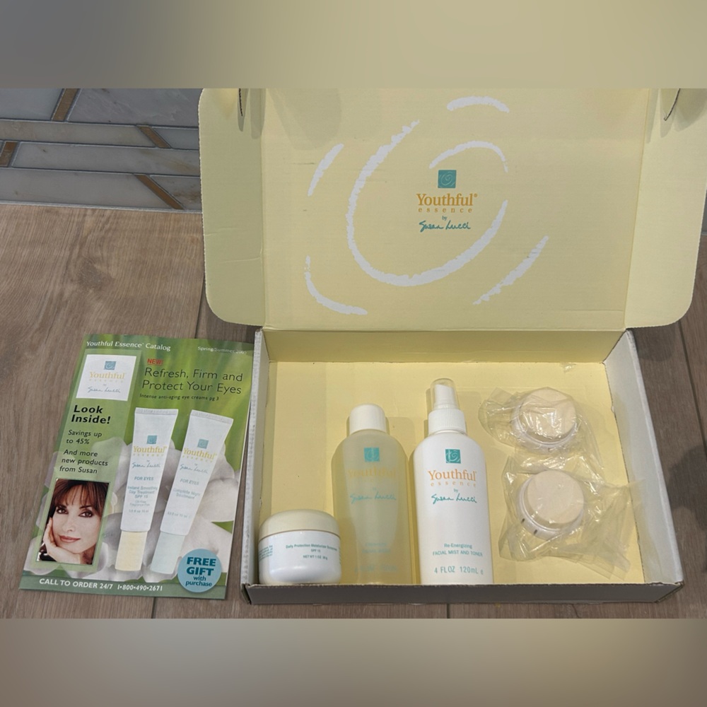 Youthful essence set by Susan Lucci old stock discontinued facial mist, wash etc